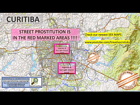 Street Prostitution Map of Curitiba, Brazil with Indication where to find Streetworkers, Freelancers and Brothels. Also we show you the Bar, Nightlife and Red Light District in the City