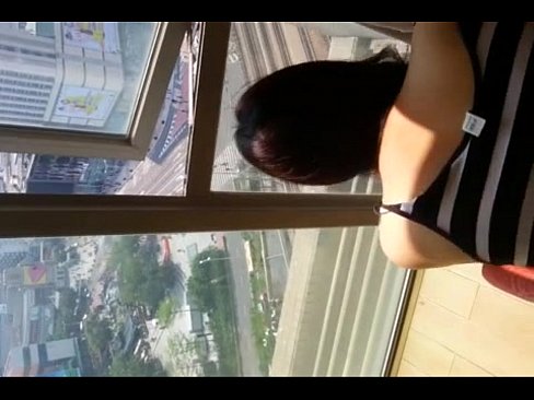 Chinese college whooty doggystyled at open window