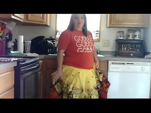 Sexy BBW Thanksgiving Step-Mom Bakes Cookies