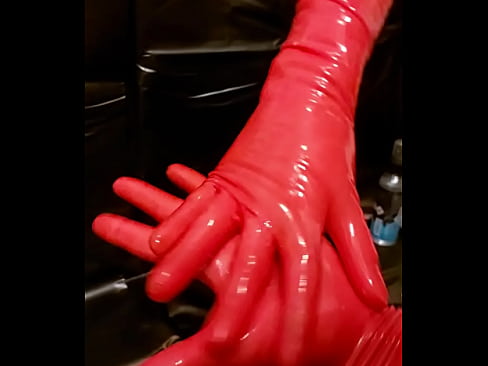 DreamofevolutionVip - Red latex Gloves / Rubberfashion