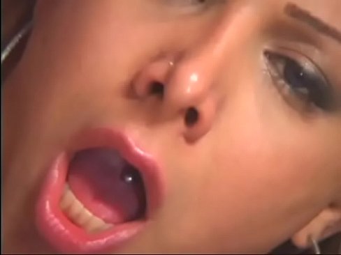 Sexy trance with round tits fucks a guy in the ass and cums in his mouth