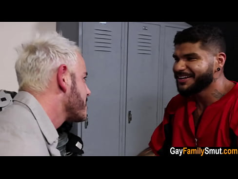 Divorced guy tries gay sex with his latino stepcousin