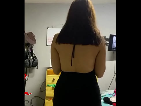 Dancing candy with a black mini dress big booty big tits