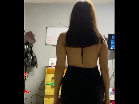 Dancing candy with a black mini dress big booty big tits