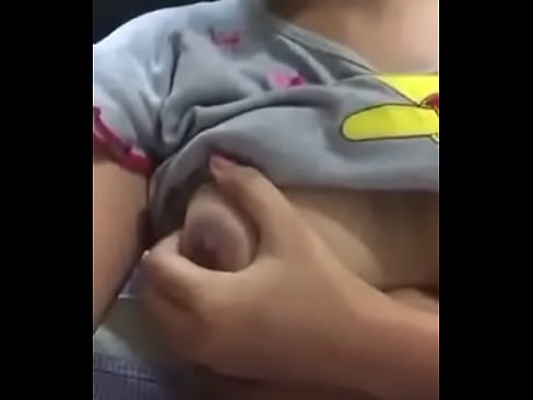 girl self satisfying by pressing boobs