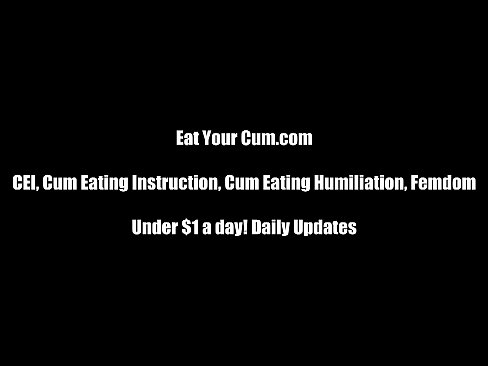 Eat a hot load of sticky cum CEI