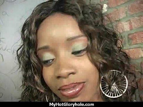 Gloryhole Ebony Girl Booty Shake and Suck 8