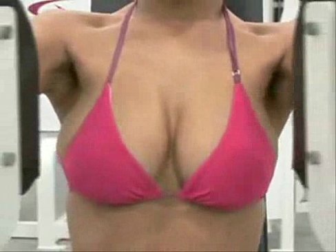 Hot Busty Asian Girl Working Out