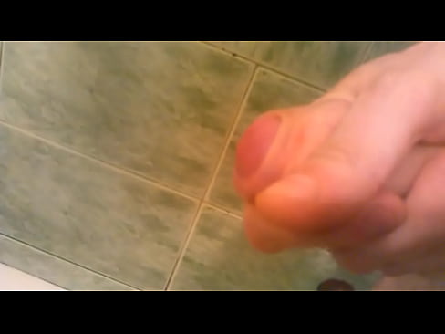 Amateur cumshot in bathroom (slowmo)