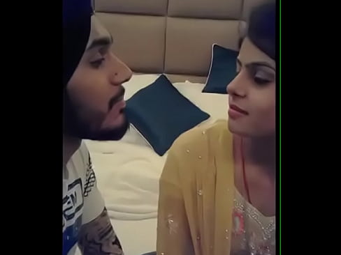 Punjabi boy kissing girlfriend