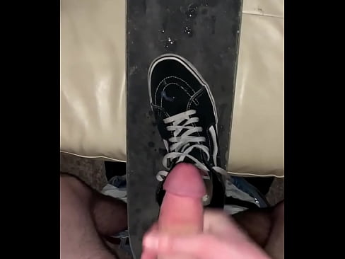 Skate shoes and skate board cum