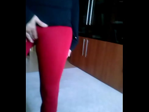 cameltoe red leggings