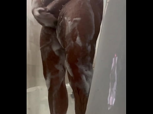 Soapy cock and balls clean shave