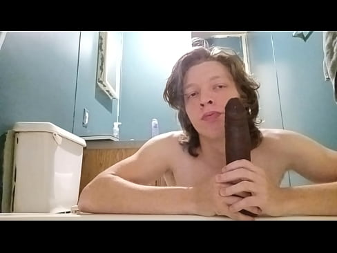 guzzling black dildo