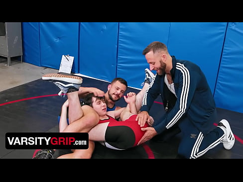 Joel Someone & Dakota Lovell Tag Team To Deepthroat & Breed Hunk Wrestler Eric Fuller - Varsity Grip