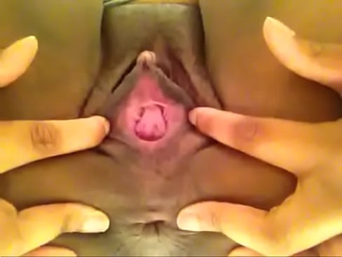 My slut spreading her pink cunt hole open for jerking off