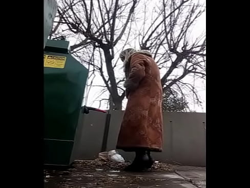 Pathetic sissy slut does ass to mouth with dragon dildo stuck to dumpster
