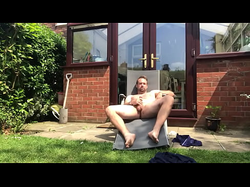 Outdoor nude with feet sunny day wank
