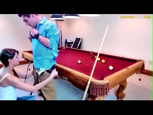 Big boobed girl fucked on pool table