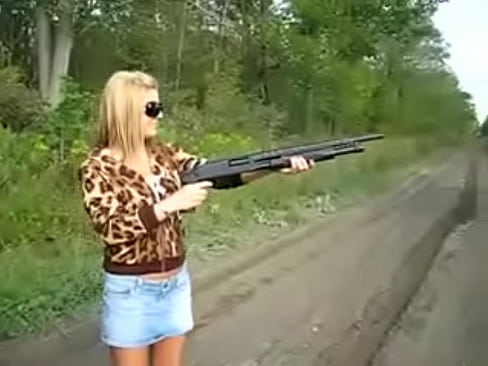 Hottie Shooting a Gun For The 1st Time!!!