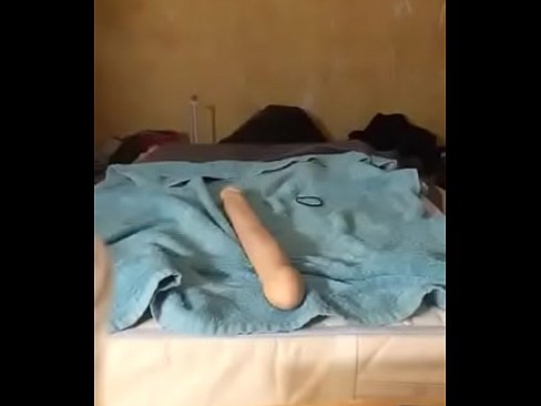 Long anal dildo fully inside boy