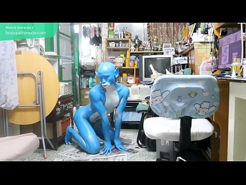 Gay Teen Bodypaint / 19 Years Old Boy Turned into a Veemon #1