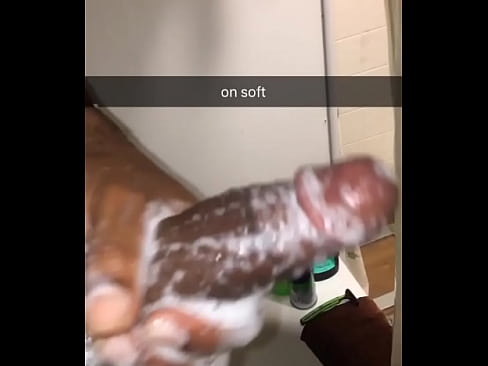 Soft dick in shower while strokeing