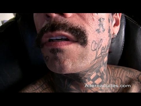 Tatted Latino skater beats off