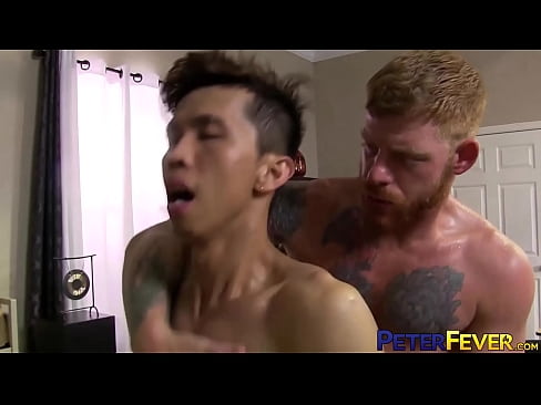 Ginger Top Anal Fucks Gay Asian Bottom