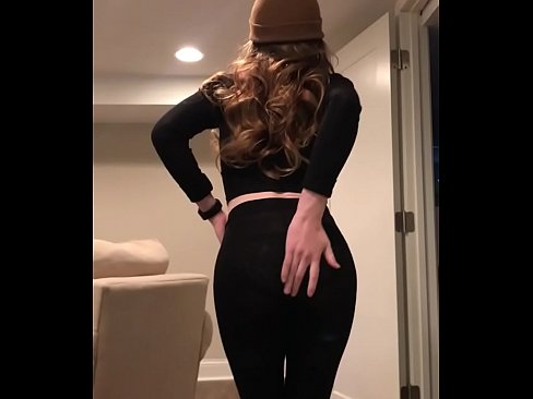 Sexy sissy in yoga pants