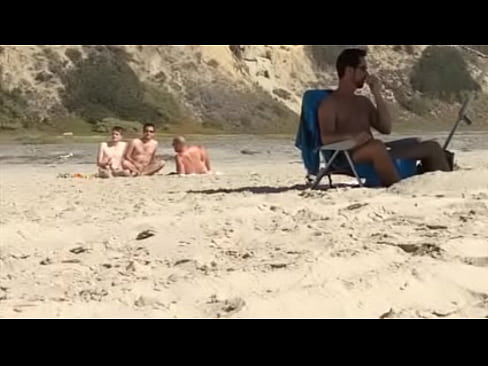 Guys caught jerking at nude beach