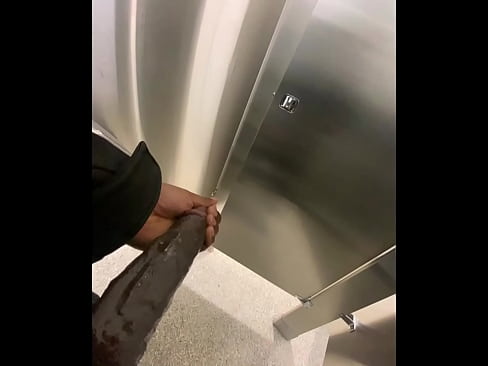 Bbc solo public restroom risky Jerk Off