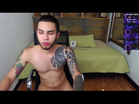 masturbates in his neighbor's room this tattooed man and sexy
