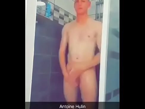 Antoine Hulin naked in the shower