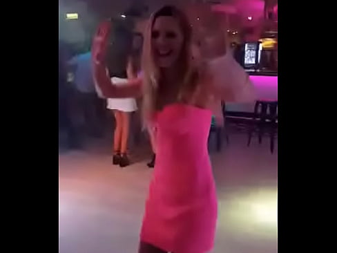 Dancing in a pink dress