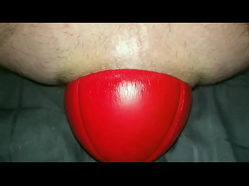 Birthing to a 4.72 inch wide Foam Football deeply inserted in my Ass in Slow Motion.