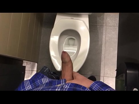 Quick public bathroom wank