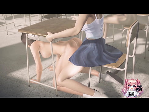 Anime girls fucking on desk