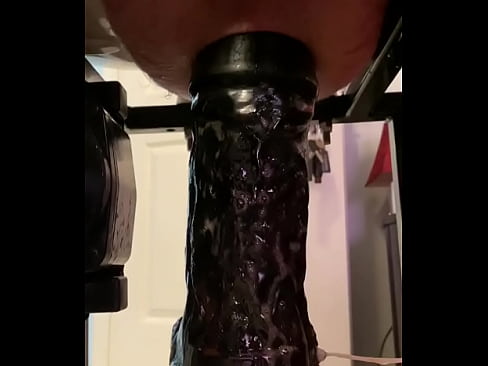 Anal pounding with home made anal machine