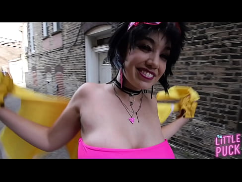 Little Puck Cosplay Jubilee Big Tits Bouncing on Beach Titty Shaking Superheroine