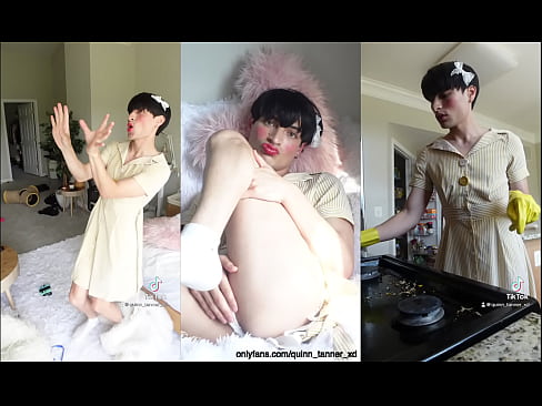 TikTok femboy maid rubbing his rubbing his asshole ⭐️