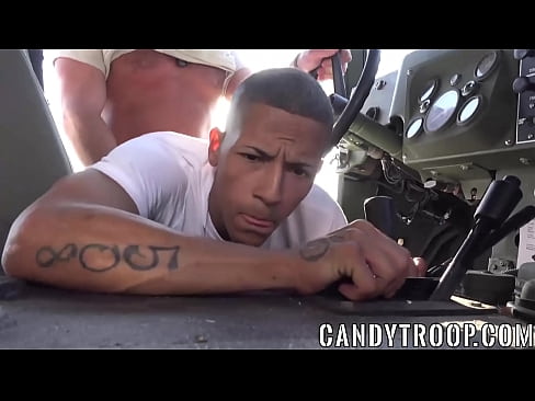 Army boy assfuck truck goes on a ride