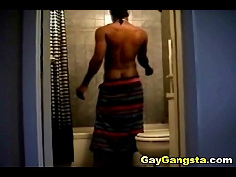 Ghetto Gay Fucked on Bathroom to Couch