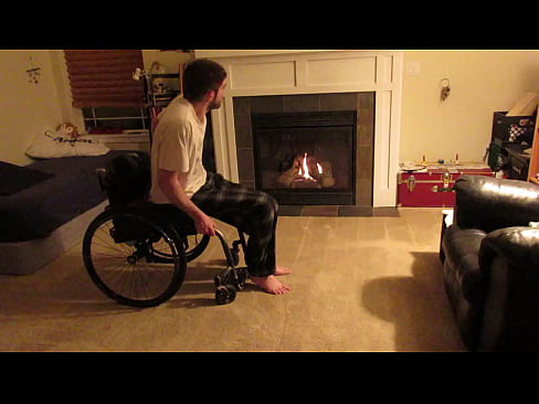 Paralyzed Man at Home PT Stretch Legs and Feet