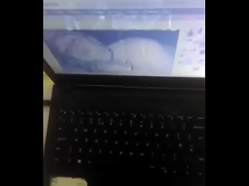 Cum spraying on laptop