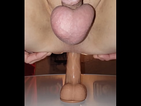 Taking my dildo from behind causes major anal orgasm