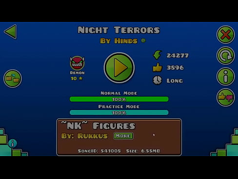 Geometry Dash - Night Terrors [DEMON] - By  Hinds (On Stream)