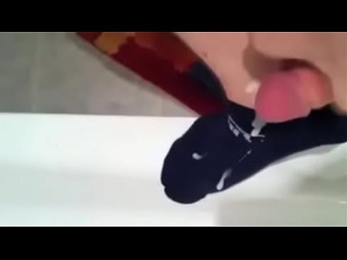 cum on blue puma socks again