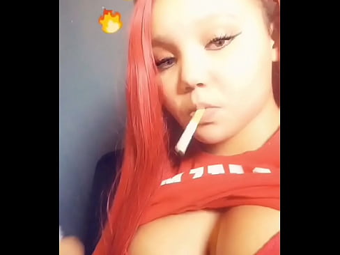 Lightskin Ebony Smokes A Cigarette