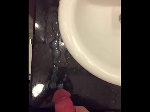 Cumshot in sister-in-law's bathroom